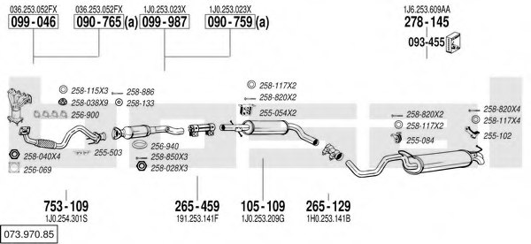 BOSAL 073.970.85 Exhaust System
